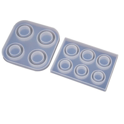DIY Crystal Dropping Gel Mold Four Grid Round Six Grid Whole Plate Ring Jewelry Silicone Mold
