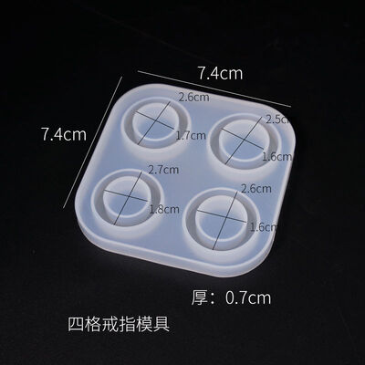 DIY Crystal Dropping Gel Mold Four Grid Round Six Grid Whole Plate Ring Jewelry Silicone Mold
