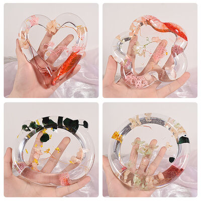 DIY crystal dropper resin gypsum storage tray, circular heart-shaped cat head flower dish, silicone mold