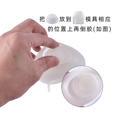 DIY Crystal Dropping Resin Grinding Tools Half Moon Candlestick Ornament Silicone Mold Source Wholesale