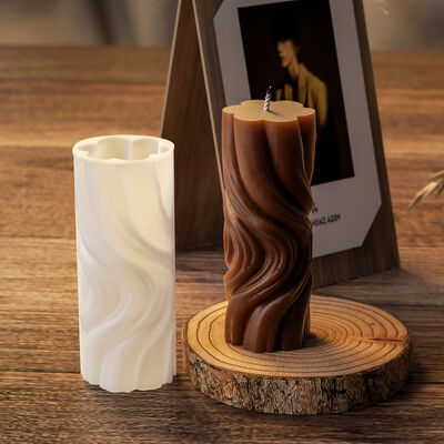 DIY Crystal Dropping Gel Water Wave Wave Pattern Silicone Mold Cylinder Irregular Aromatherapy Candle Gypsum Grinding Machine