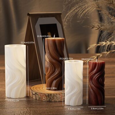 DIY Crystal Dropping Gel Water Wave Wave Pattern Silicone Mold Cylinder Irregular Aromatherapy Candle Gypsum Grinding Machine