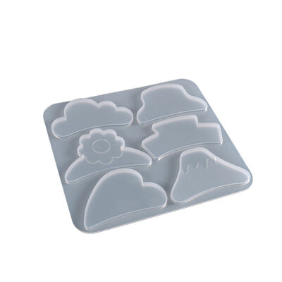 DIY crystal dropper resin mold irregular shark hair clip patch silicone mold wholesale