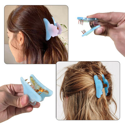 DIY crystal dropper resin mold irregular shark hair clip patch silicone mold wholesale