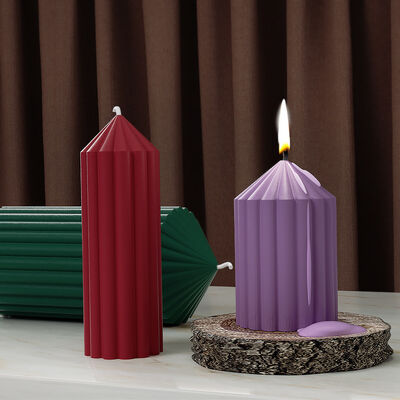 DIY Crystal Dropping Resin Candle Grinding Stripe Cylindrical Vertebral Pendulum Jewelry Silicone Mold