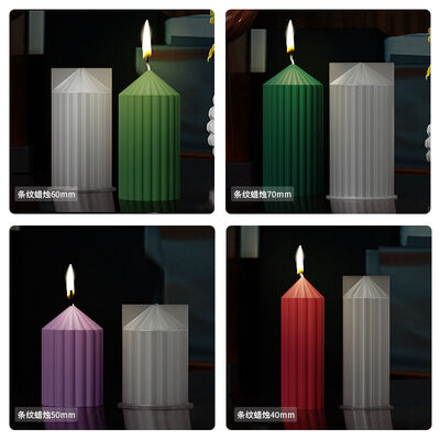DIY Crystal Dropping Resin Candle Grinding Stripe Cylindrical Vertebral Pendulum Jewelry Silicone Mold