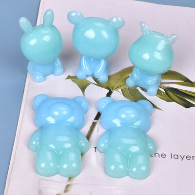 DIY crystal dropper mold, homemade teddy bear and doll cute three-dimensional table decoration silicone mold
