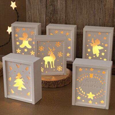 DIY gypsum cement Christmas snowflakes reindeer Christmas tree angel hollow Easter egg lamp silhouette silicone mold
