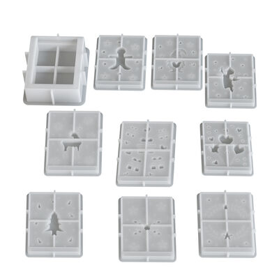 DIY gypsum cement Christmas snowflakes reindeer Christmas tree angel hollow Easter egg lamp silhouette silicone mold