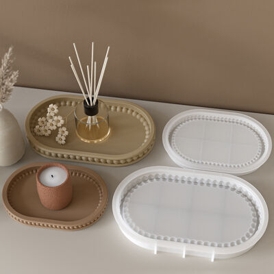 DIY elliptical bubble bead bead bead tray ornament drip glue mold aromatherapy gypsum dish silicone mold