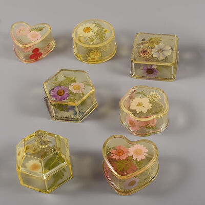 Dropping glue storage box mold, round square hexagonal flower shaped gypsum storage box, silicone mold