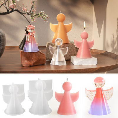DIY dropper resin size angel grinding tool 3D three-dimensional gypsum aromatherapy candle silicone mold wholesale