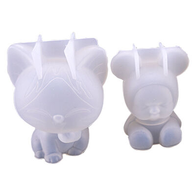 Crystal dropper mold, multiple teddy bear geometric animal 3D unicorn blessing rabbit silicone molds