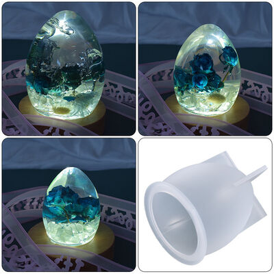 DIY crystal dropper mold egg shaped integrated starry sky ball small night light table silicone mold
