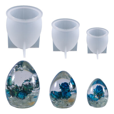 DIY crystal dropper mold egg shaped integrated starry sky ball small night light table silicone mold