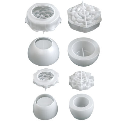 Aromatherapy gypsum cement circular flower storage jar, peony flower mountain tea flower candle cup, silicone mold