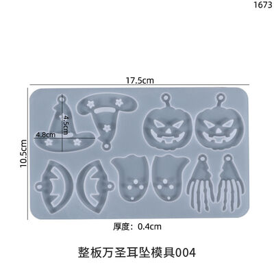 DIY crystal dropper mold Halloween series full page earrings pendant jewelry silicone mold wholesale