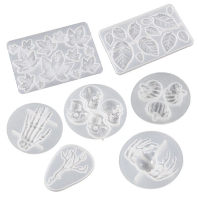 DIY Glue Mirror Halloween Skull Skull Hand Pumpkin Spider Tree Trunk Leaf Earrings Silicone Mold