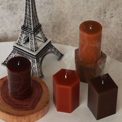 DIY Glue Dropping Geometric Aromatherapy Candle Silicone Mold Cylindrical Leather Pattern Square Hexagonal Gypsum Pendant Dropping Mold