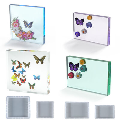 DIY crystal dropper mold, rectangular square photo frame, table, dried flower specimen, silicone mold