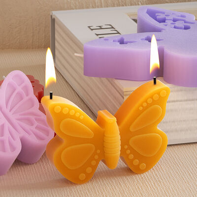 DIY resin flower hollow butterfly mirror grinding aromatherapy gypsum candle ornament silicone mold