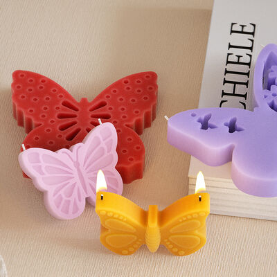 DIY resin flower hollow butterfly mirror grinding aromatherapy gypsum candle ornament silicone mold