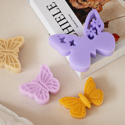 DIY resin flower hollow butterfly mirror grinding aromatherapy gypsum candle ornament silicone mold