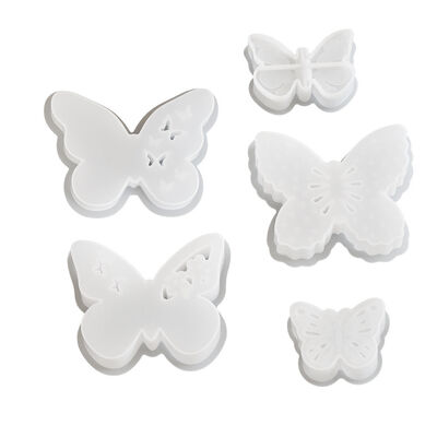 DIY resin flower hollow butterfly mirror grinding aromatherapy gypsum candle ornament silicone mold