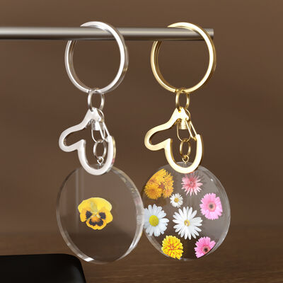 DIY resin 8-connected circular pendant dropper mold, aromatherapy keychain, backpack hanging decoration silicone mold