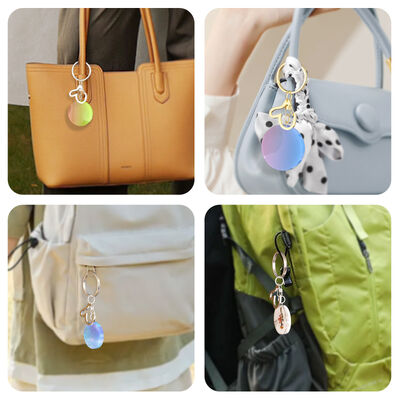 DIY resin 8-connected circular pendant dropper mold, aromatherapy keychain, backpack hanging decoration silicone mold