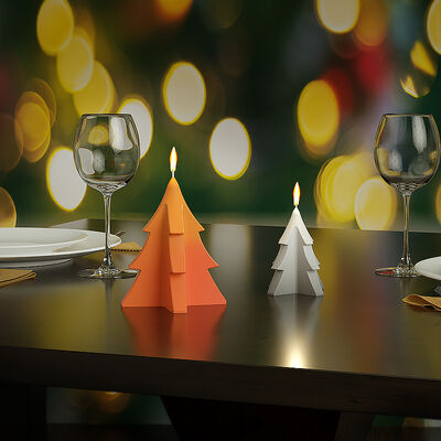 DIY dropper resin aromatherapy candle grinding tool, four corner three-dimensional Christmas tree size silicone mold