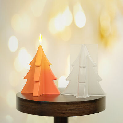 DIY dropper resin aromatherapy candle grinding tool, four corner three-dimensional Christmas tree size silicone mold