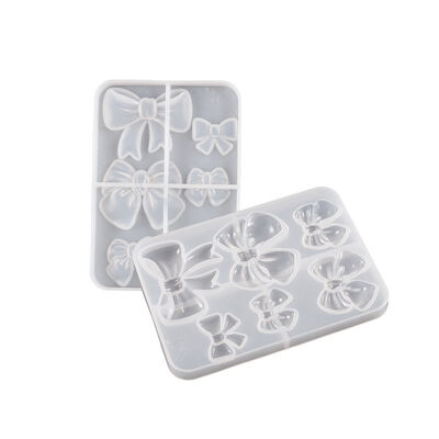 DIY crystal drop glue hairpin, hair clip grinder, mirror flower bow earrings, earrings pendant, silicone mold