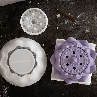DIY resin lotus storage box, gypsum aromatherapy jar, candle cup, aromatherapy stove, silicone mold