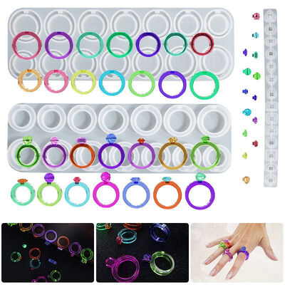 DIY crystal dropper resin grinding tool, self-made diamond, gemstone, face ring, silicone mold, direct sales from the source