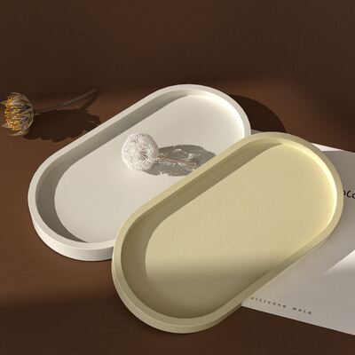 DIY Crystal Dropping Gel Elliptical Storage Dish Silicone Mold Aromatherapy Gypsum Tray Decoration Mold