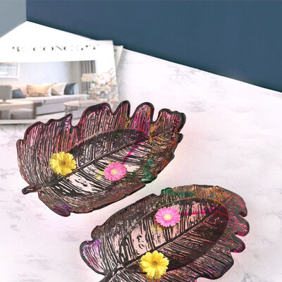 DIY crystal dropper mold, leaf plate, nut storage plate, silicone mold manufacturer wholesale