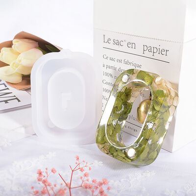 DIY Crystal Dropping Resin Gypsum Aromatherapy Elliptical Hexagonal Rectangular Love Door Bell Silicone Mold