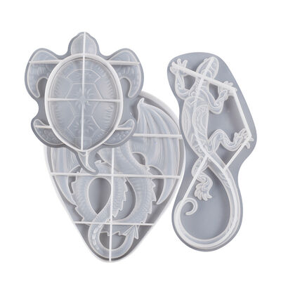 DIY Drip Glue Flying Dragon Sea Turtle gecko Chameleon Wall Hanging Silicone Mold Fire Dragon Gypsum Ornament Grinding Tool
