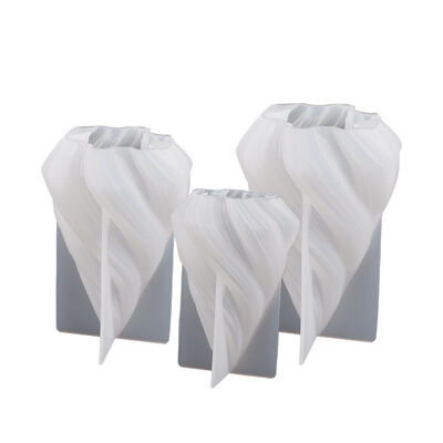 DIY Cone Candle Pendant Resin Gypsum Spiral Cone Jewelry Pendant Table Dropping Silicone Mold