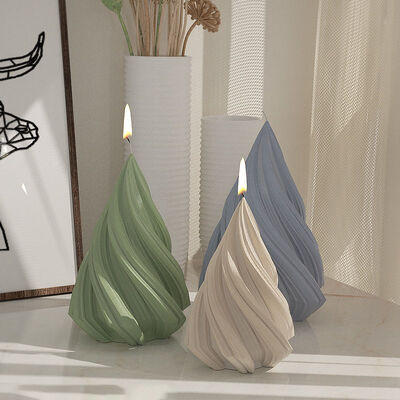 DIY Cone Candle Pendant Resin Gypsum Spiral Cone Jewelry Pendant Table Dropping Silicone Mold