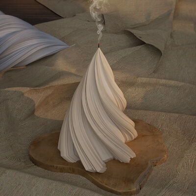 DIY Cone Candle Pendant Resin Gypsum Spiral Cone Jewelry Pendant Table Dropping Silicone Mold