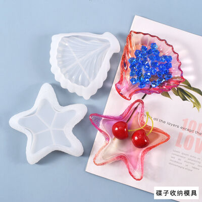 DIY crystal dropper mold, leaf starfish dish, fruit accessory storage box, silicone mold wholesale