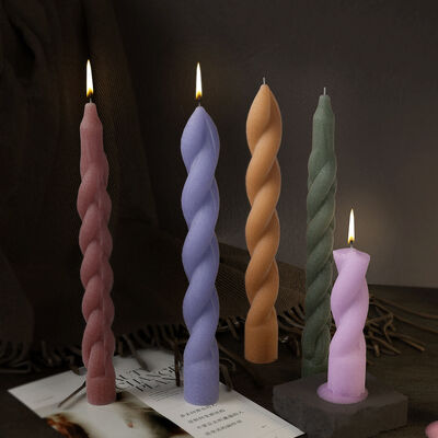 Diy spiral long rod candle mould long strip profiled spiral Fried Dough Twists slender rod scented candle silicone mould