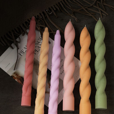 Diy spiral long rod candle mould long strip profiled spiral Fried Dough Twists slender rod scented candle silicone mould