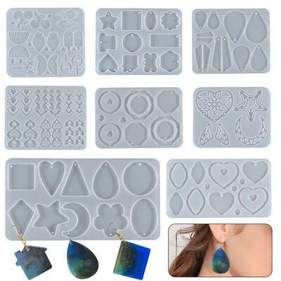 Crystal dropper resin DIY mold irregular earrings pendant jewelry pendant hanging silicone mold