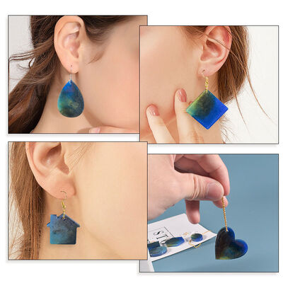 Crystal dropper resin DIY mold irregular earrings pendant jewelry pendant hanging silicone mold