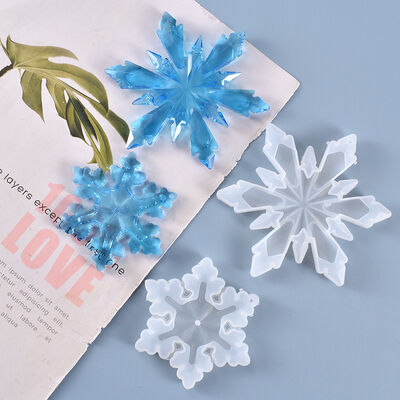 DIY crystal dropper mold homemade high mirror snowflake pendant jewelry silicone mold spot wholesale