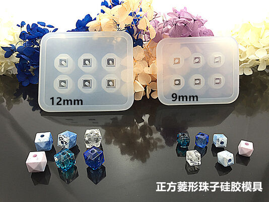Crystal Droplet Pendant Bead Silicone Mold DIY Handmade Jewelry Cut Square Diamond Elliptical Bracelet Necklace