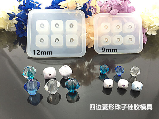 Crystal Droplet Pendant Bead Silicone Mold DIY Handmade Jewelry Cut Square Diamond Elliptical Bracelet Necklace